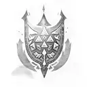 link legend of Zelda master sword hylian shield tattoo design idea