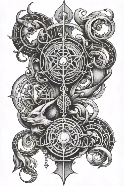 Gemini, capricorn, cancer, taurus and libra symbol tattoo design idea