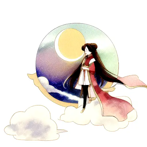 Sun and Moon lovers tattoo design idea