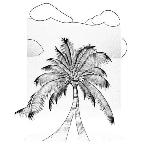 Palm Tree tattoo design idea
