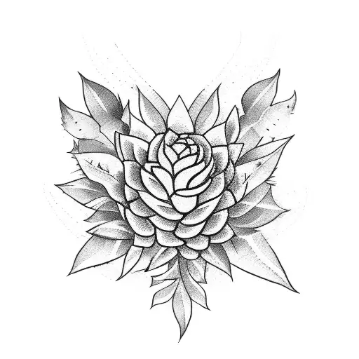 sage plant tattoo design idea