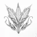 sage plant tattoo design idea