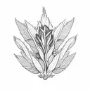 sage plant tattoo design idea