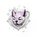 Roxy written in caligraphy in the color black with pink shadow tattoo design idea