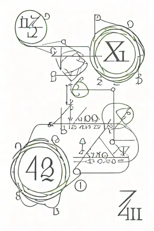 Math equation forming family dates tattoo design idea