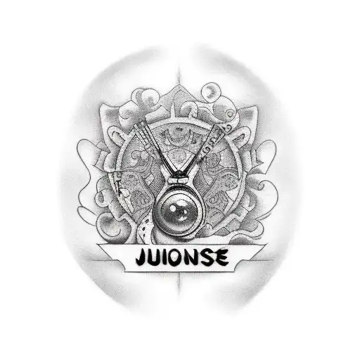 orange juice bottle memorial tattoo design idea