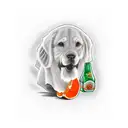 orange juice bottle memorial tattoo design idea