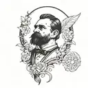 nietzsche tattoo design idea