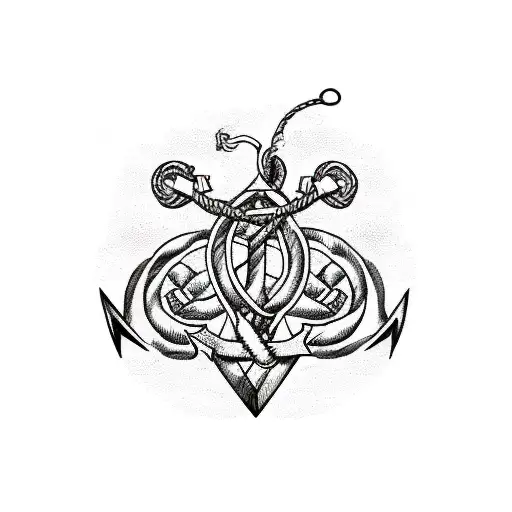 anchor, compass, rope and turtle Navy tattoo tattoo design idea