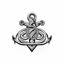 anchor, compass, rope and turtle Navy tattoo tattoo design idea
