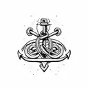anchor, compass, rope and turtle Navy tattoo tattoo design idea