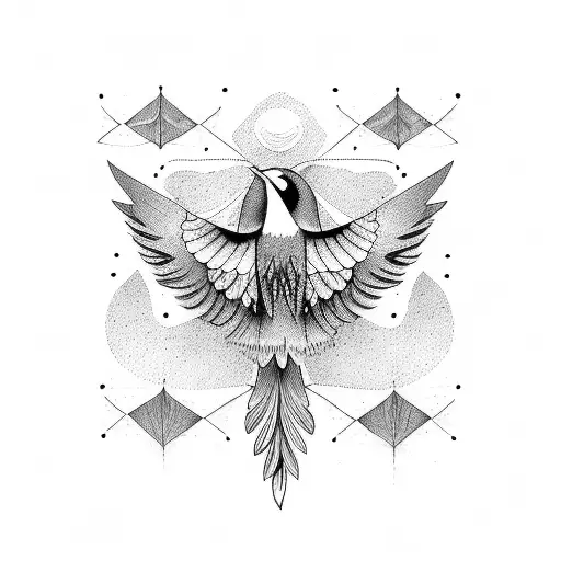 bird flying away  tattoo design idea