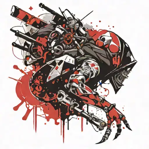 Assassin ghost  tattoo design idea