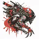 Assassin ghost  tattoo design idea