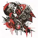 Assassin ghost  tattoo design idea