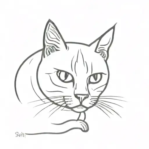 Schrodinger's Cat black grey tattoo tattoo design idea