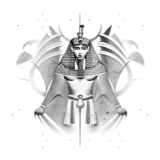 ancient egyptian sleeve tattoo design idea