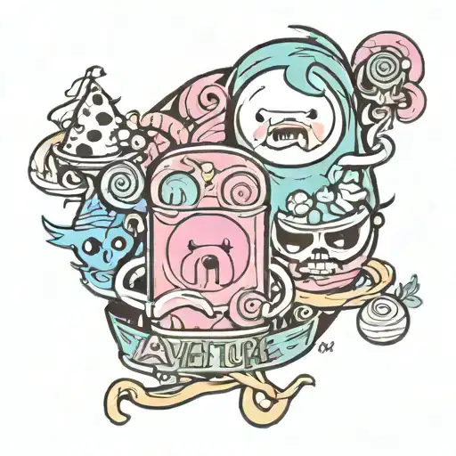 adventure time candy people tattoo design idea
