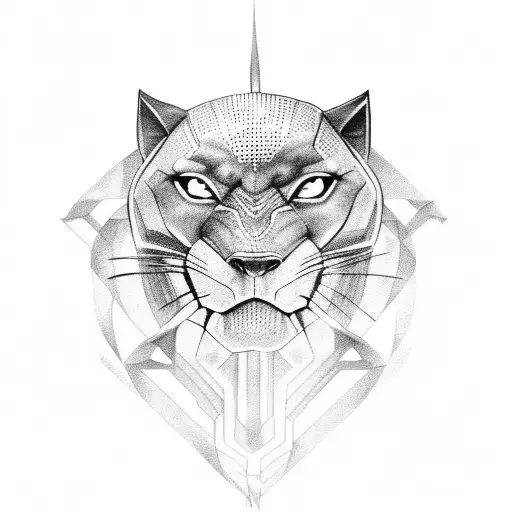 black panther  tattoo design idea
