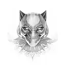 black panther  tattoo design idea
