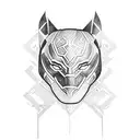 black panther  tattoo design idea