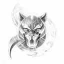 black panther  tattoo design idea