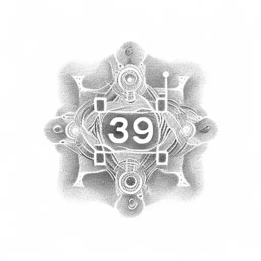 A minimalist design of the numbers 3 and 10 intertwined to represent the birthdays of Gaurav Shukla and Rudrika tattoo design idea