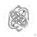 A minimalist design of the numbers 3 and 10 intertwined to represent the birthdays of Gaurav Shukla and Rudrika tattoo design idea