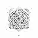 A minimalist design of the numbers 3 and 10 intertwined to represent the birthdays of Gaurav Shukla and Rudrika tattoo design idea