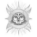 tarot sun tattoo design idea