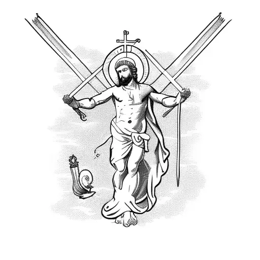 Catholic Saint Sebastian tattoo design idea