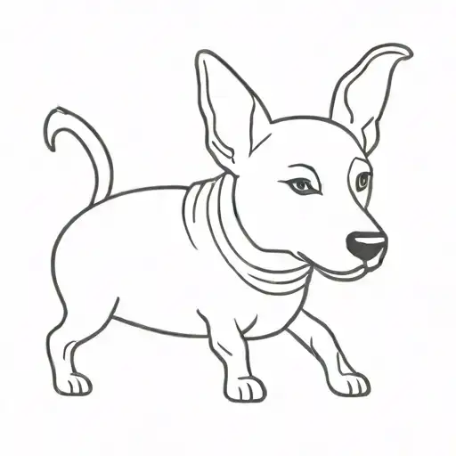 initials MB dog tattoo design idea