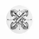 hardwork, discipline and rune symbol tattoo design idea