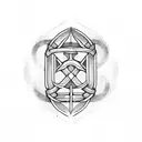 hardwork, discipline and rune symbol tattoo design idea
