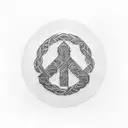 hardwork, discipline and rune symbol tattoo design idea