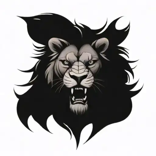 EVIL LION tattoo design idea