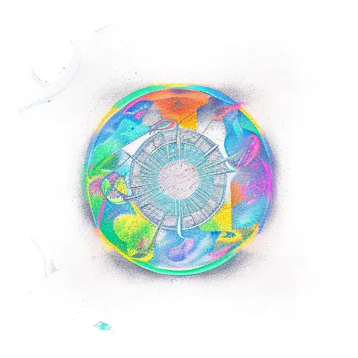 alchemy circle tattoo design idea