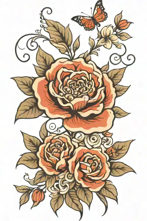i am enough with flower tattoo tattoo design idea