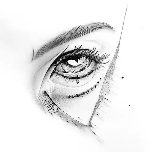 hazel eyes with emotions  tattoo design idea