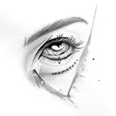 hazel eyes with emotions  tattoo design idea