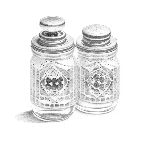 salt and pepper shakers  tattoo design idea