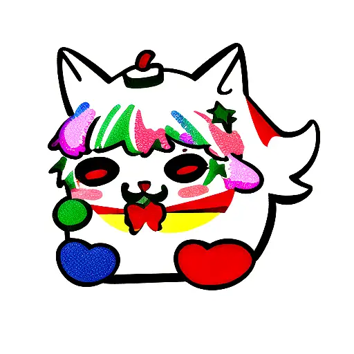 /imagine prompt:Christmas Desing sticker, Sticker, Adorable, Bold Colors, Digital Art, Contour, Vector, White Background tattoo design idea