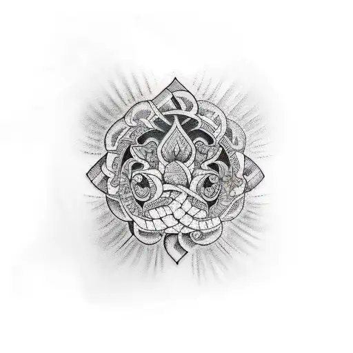full sleeve tattoo nepal themed tattoo design idea