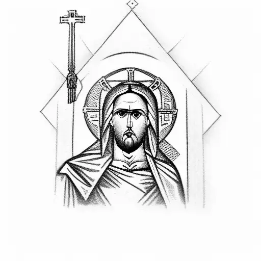 Orthodox Icon, Jesus Crucified, Orthodox Cross, Thetokos, St. Paul, Chi Rho, Catholic  tattoo design idea