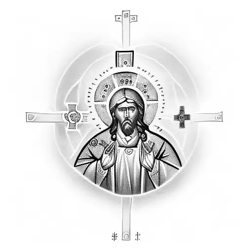 Orthodox Icon, Jesus Crucified, Orthodox Cross, Thetokos, St. Paul, Chi Rho, Catholic  tattoo design idea