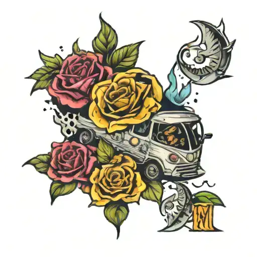 Goodbye & Good Riddance car juice wrld  tattoo design idea