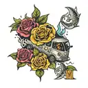 Goodbye & Good Riddance car juice wrld  tattoo design idea