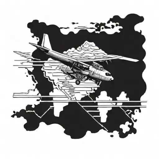 peru, plane trip tattoo design idea