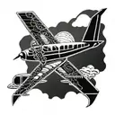 peru, plane trip tattoo design idea