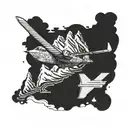 peru, plane trip tattoo design idea